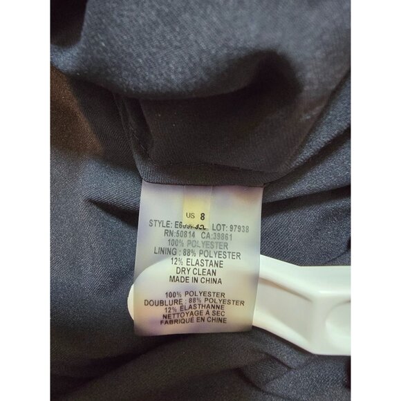 Elie Tahari Navy Blue Lace Floral Sleeveless Dress With Zipper Back US size 8 - Picture 4 of 13